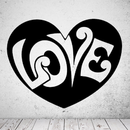 Wandtattoo Herz - Love