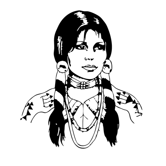 Autoaufkleber Indianerfrau Squaw