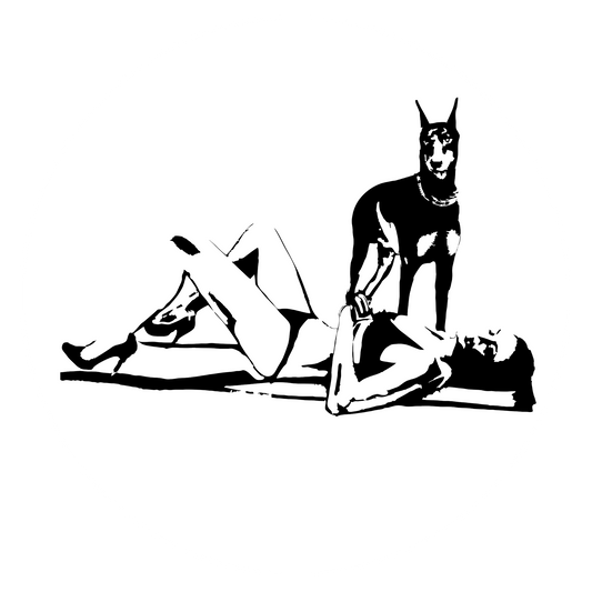 Autoaufkleber Strandbild - Dobermann