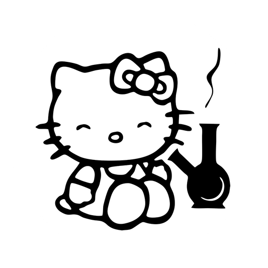 Autoaufkleber Stoned Kitty