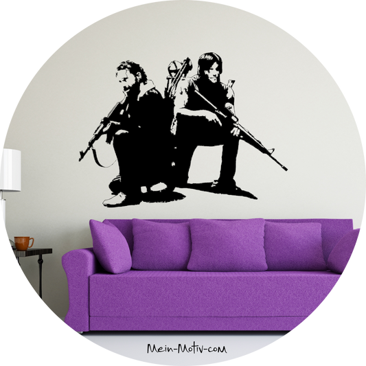 Wandtattoo TWD - Daryl und Rick