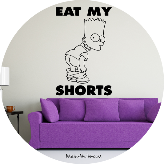 Wandtattoo Bart Simpson - Eat my Shorts