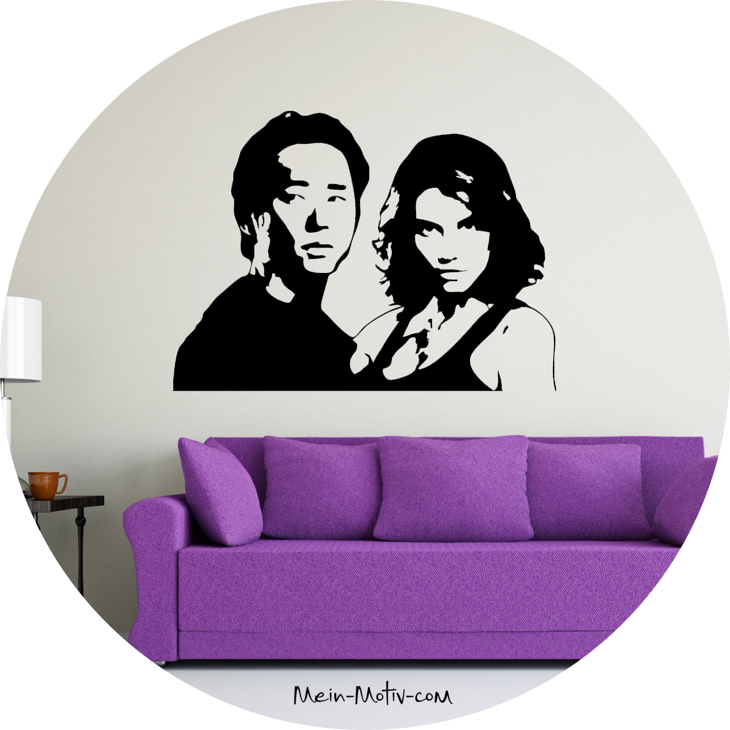 Wandtattoo TWD - Glenn und Maggie