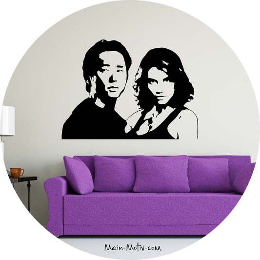 Wandtattoo TWD - Glenn und Maggie