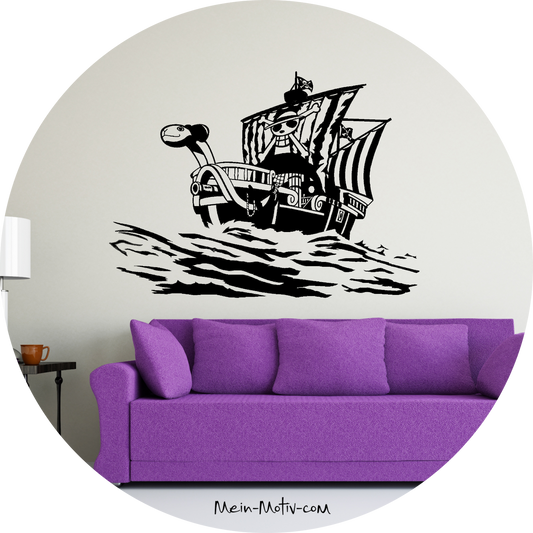 Wandtattoo One Piece Piratenschiff Going Merry