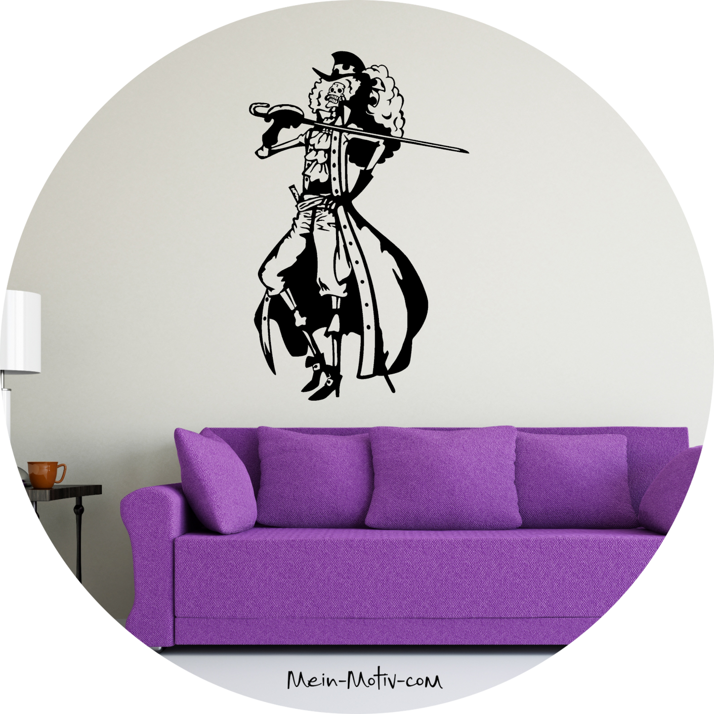 Wandtattoo One Piece Brook der Pirat