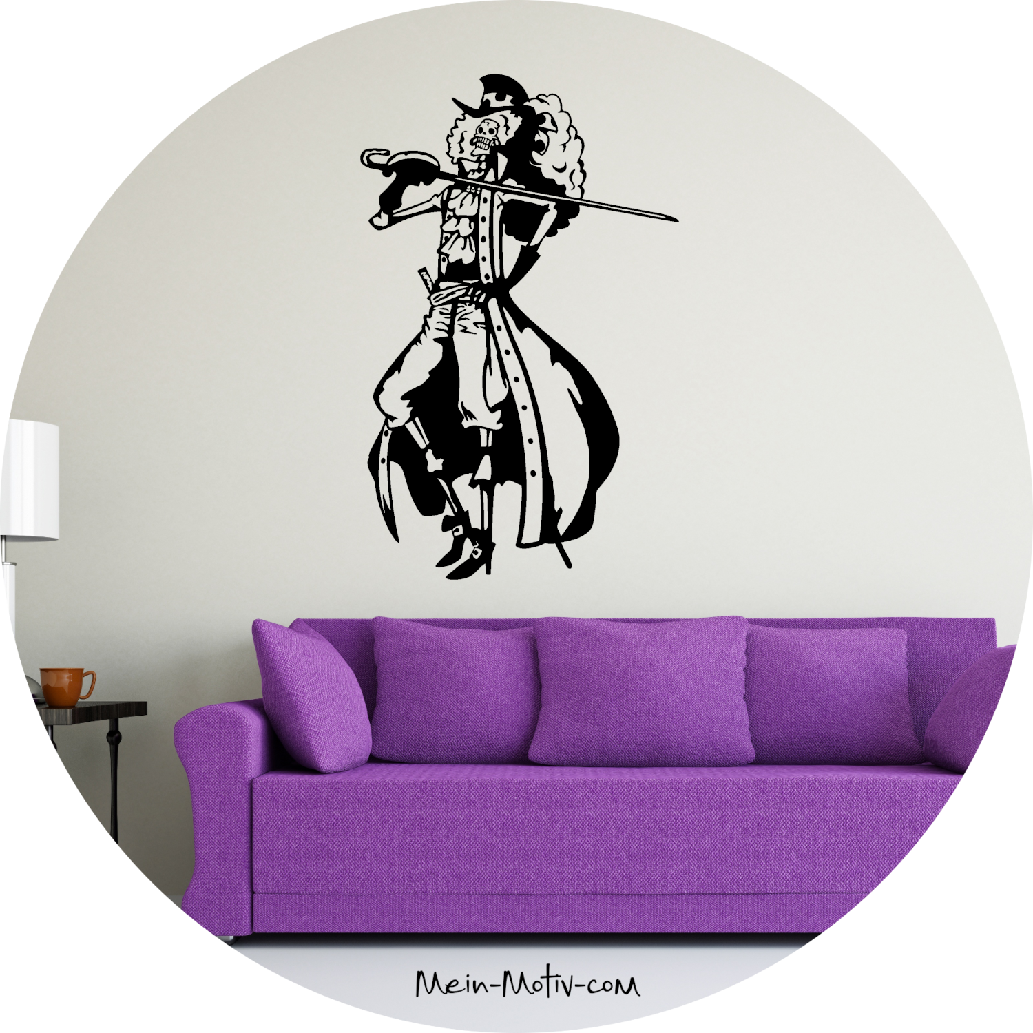 Wandtattoo One Piece Brook der Pirat