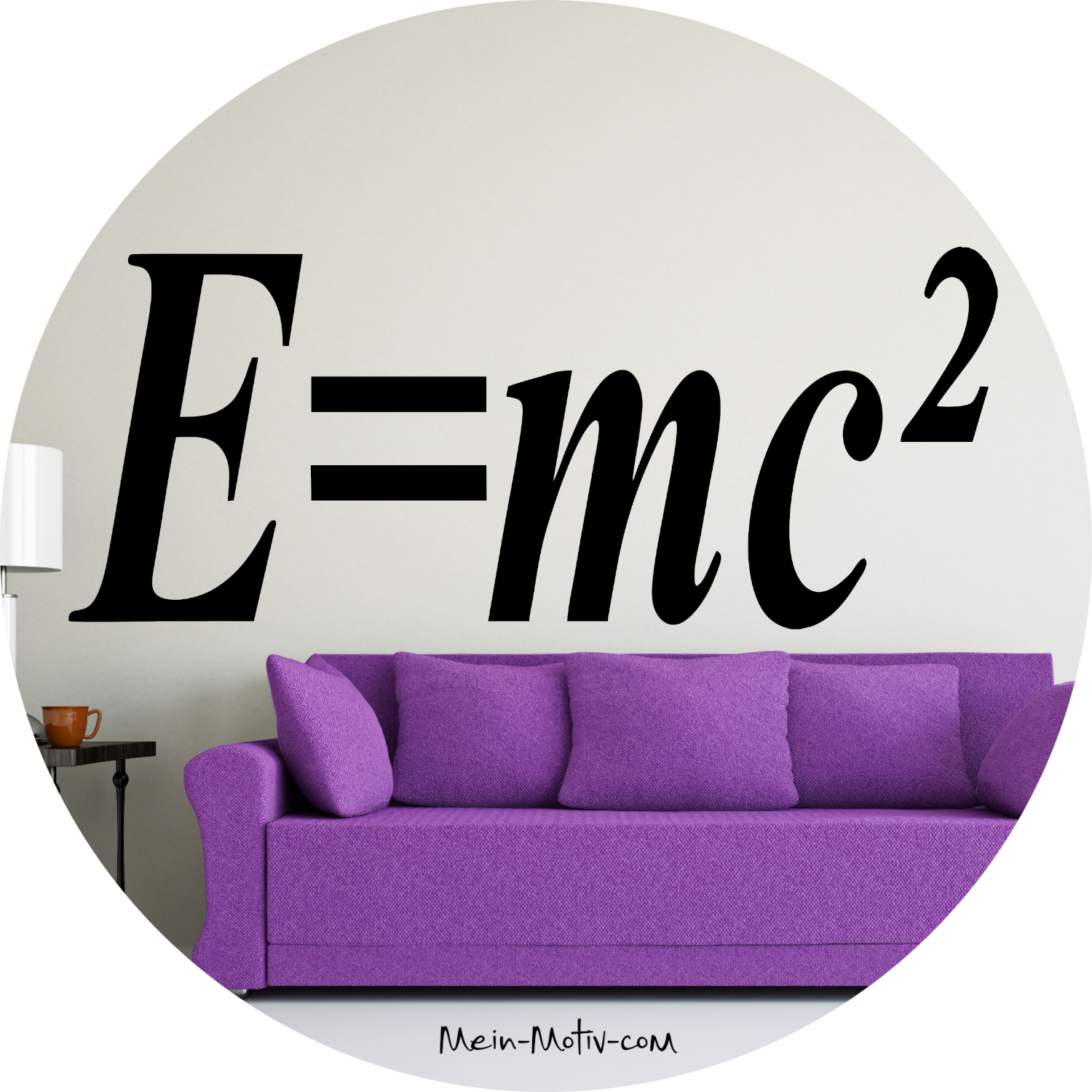 Wandtattoo Albert Einstein E=mc²