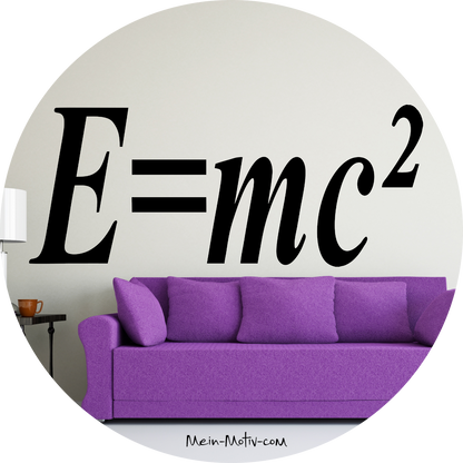 Wandtattoo Albert Einstein E=mc²