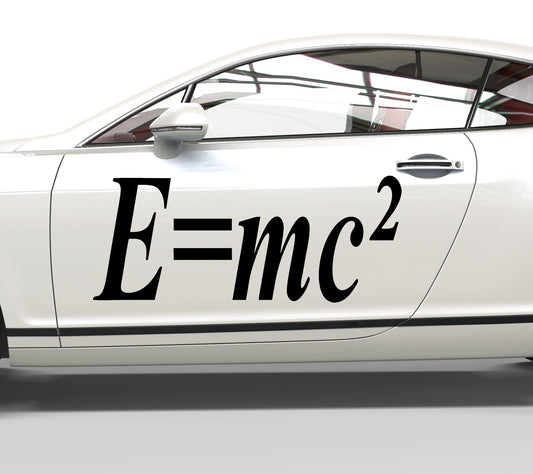 Autoaufkleber Albert Einstein E=mc²