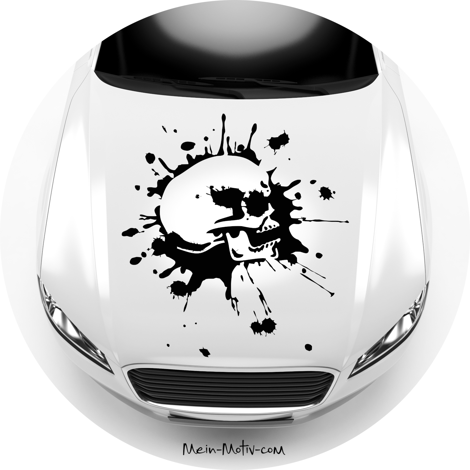 Autoaufkleber Totenkopf Splash
