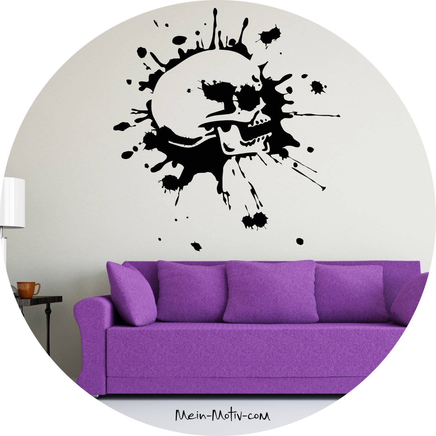 Wandtattoo Totenkopf Splash