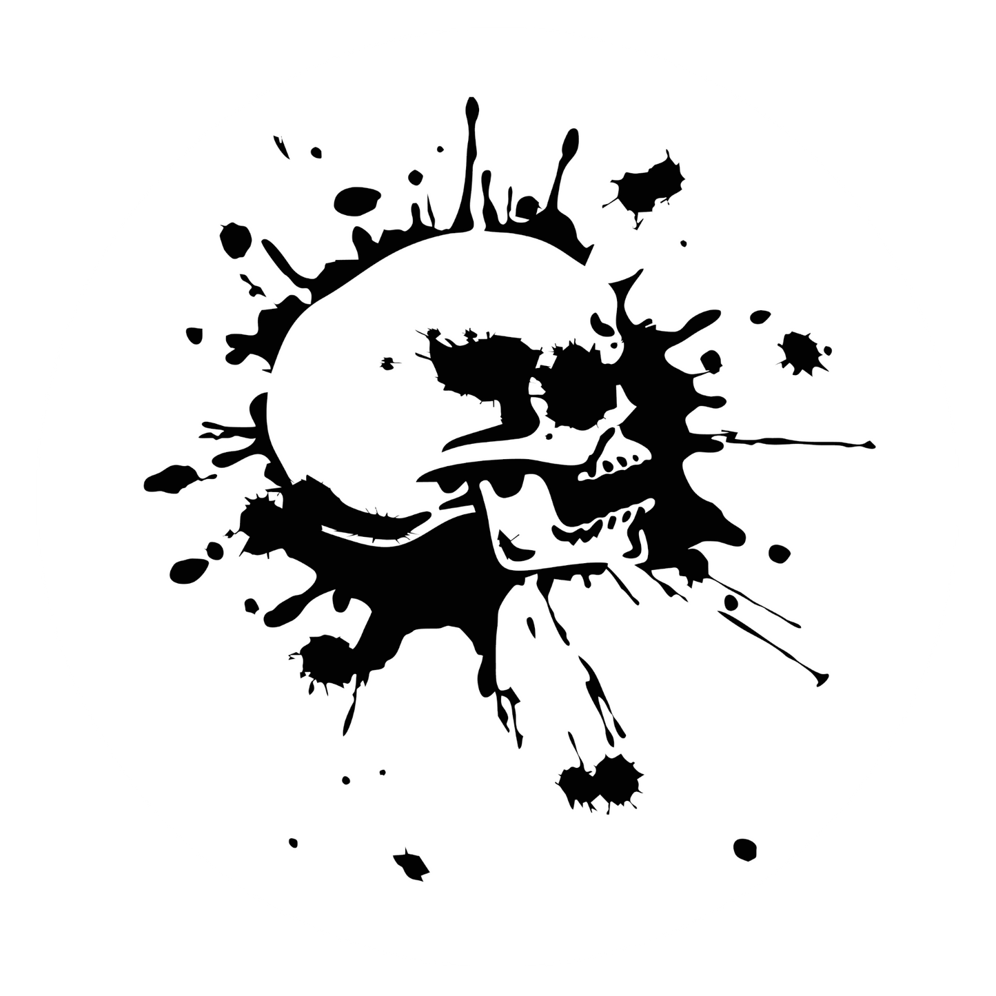 Wandtattoo Totenkopf Splash