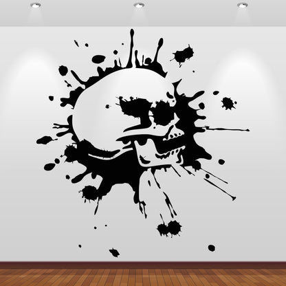 Wandtattoo Totenkopf Splash