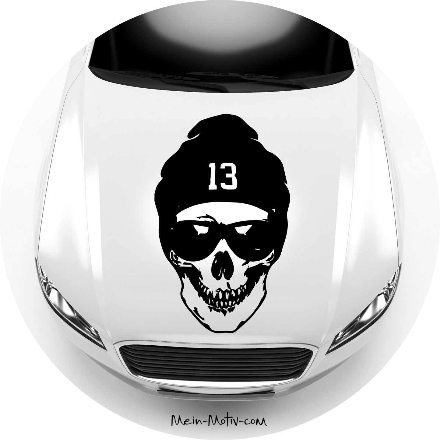 Autoaufkleber Totenkopf mit Sonnenbrille 13