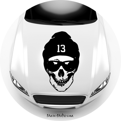 Autoaufkleber Totenkopf mit Sonnenbrille 13