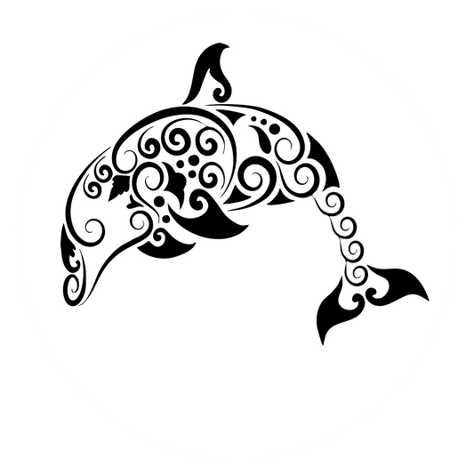 Wandtattoo Delfin Tribal