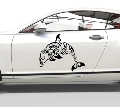 Autoaufkleber Delfin Tribal