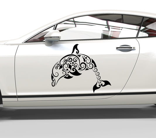 Autoaufkleber Delfin Tribal