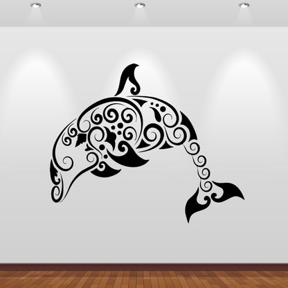 Wandtattoo Delfin Tribal
