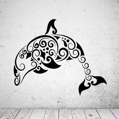 Wandtattoo Delfin Tribal