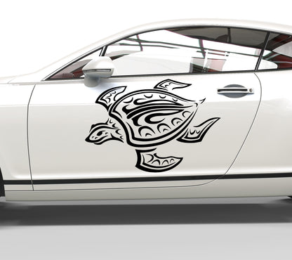 Autoaufkleber Tribal Schildkröte