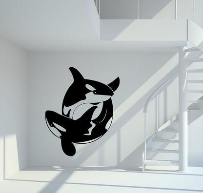 Wandtattoo Zwei Wale