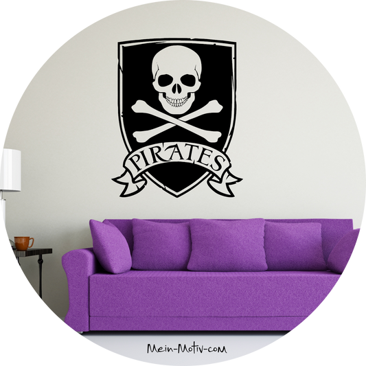 Wandtattoo Piratenflagge