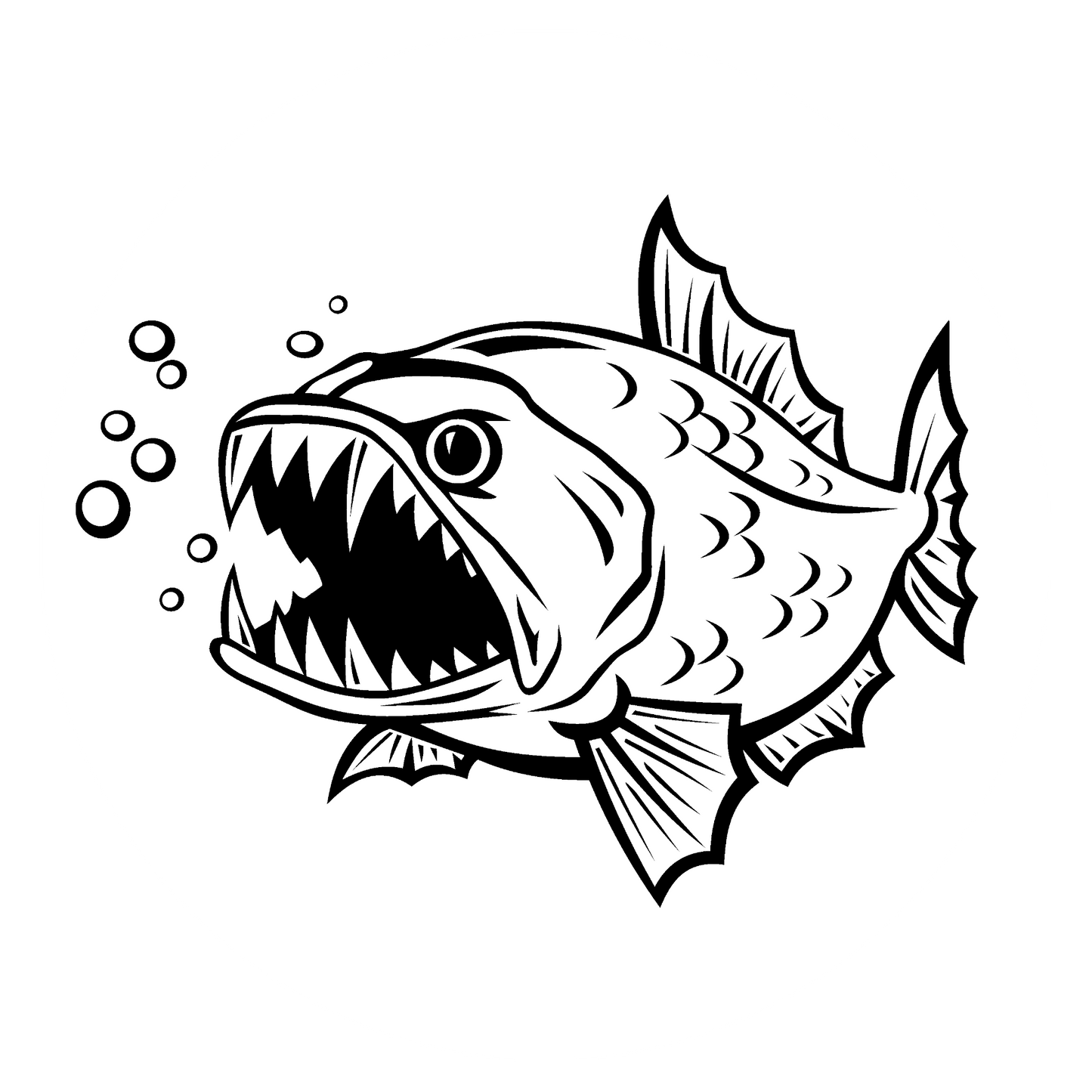 Wandtattoo Piranha