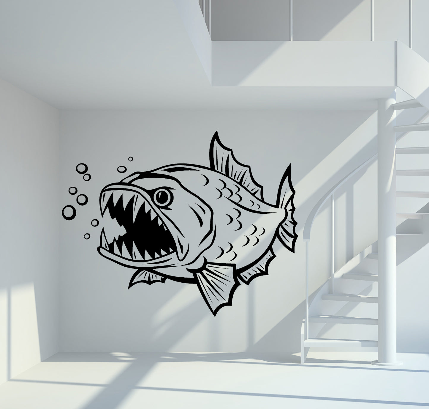 Wandtattoo Piranha