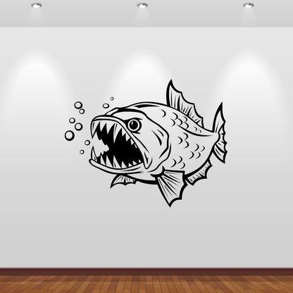 Wandtattoo Piranha