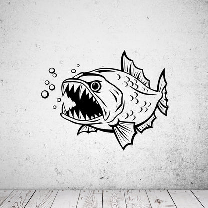Wandtattoo Piranha