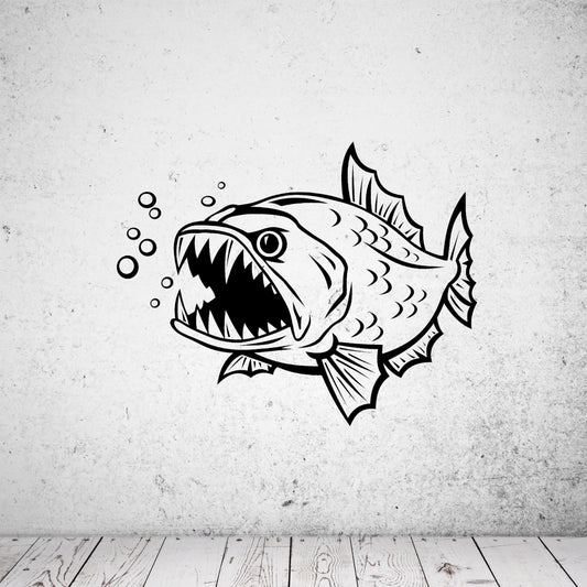 Wandtattoo Piranha