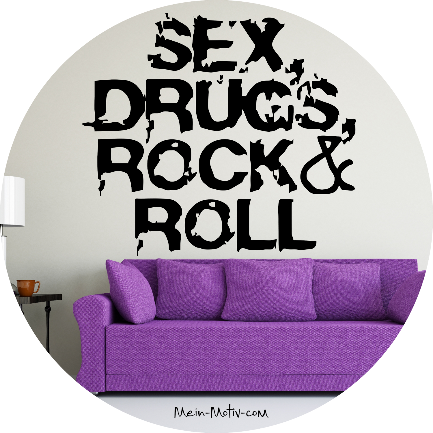 Wandtattoo Sex Drugs Rock & Roll