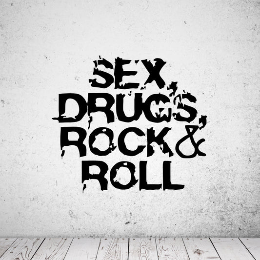Wandtattoo Sex Drugs Rock & Roll