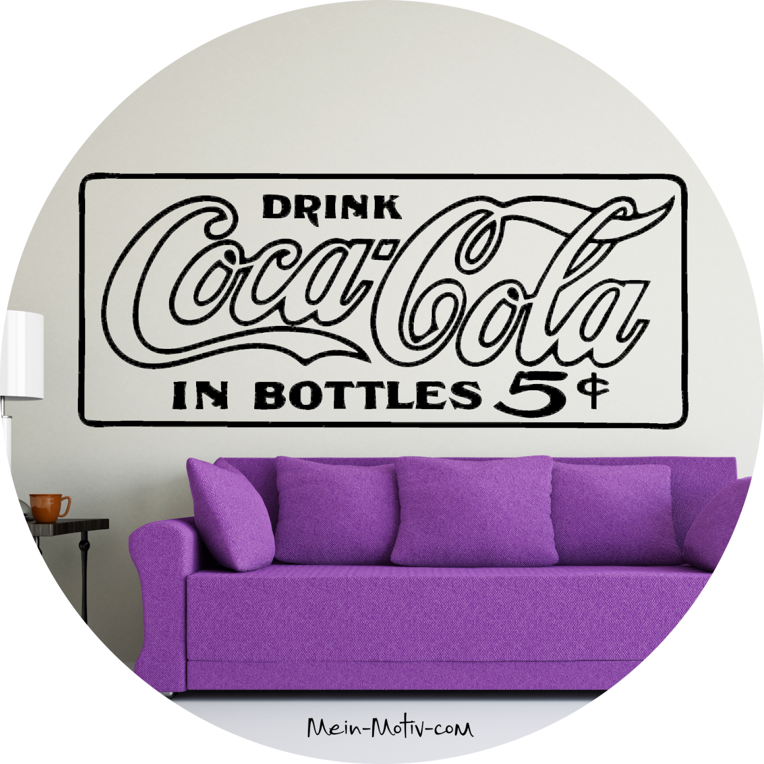 Wandtattoo Coca Cola 5 Cent