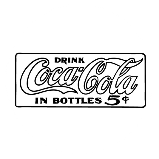 Autoaufkleber Coca Cola 5 Cent