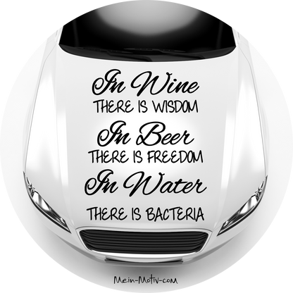 Autoaufkleber Bier Wein Wasser