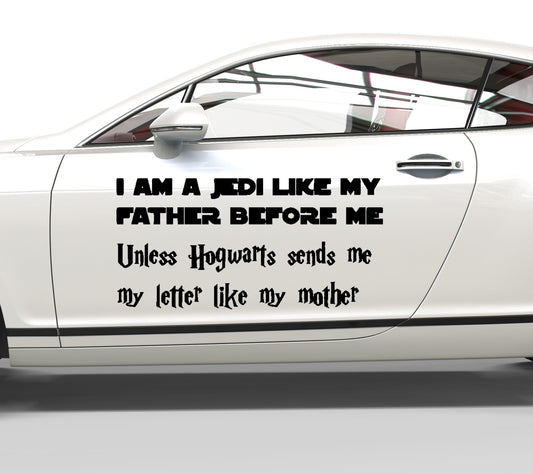 Autoaufkleber I am a Jedi