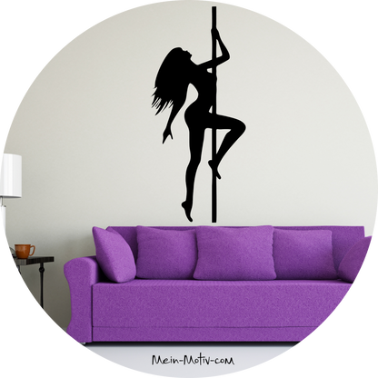 Wandtattoo Pole Dance