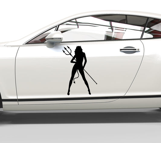 Autoaufkleber Sexy Devil Woman