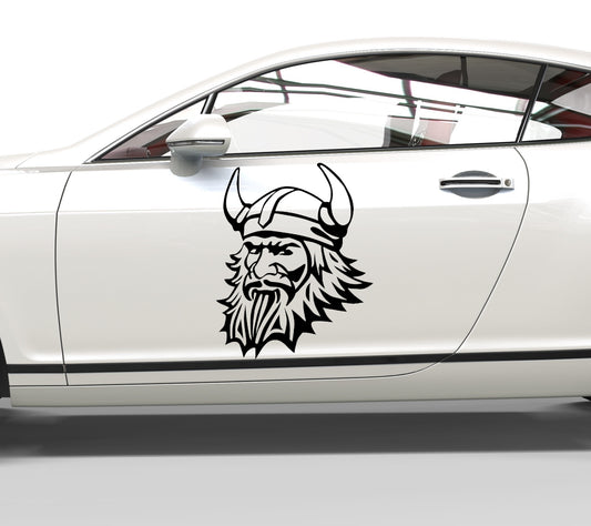 Autoaufkleber Wikinger mit Helm
