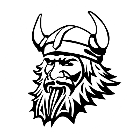 Autoaufkleber Wikinger mit Helm