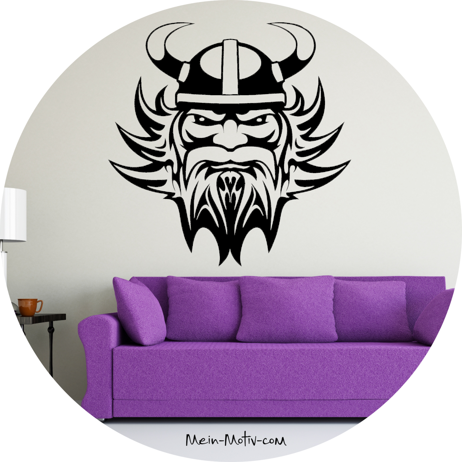 Wandtattoo Wikinger mit Tribal
