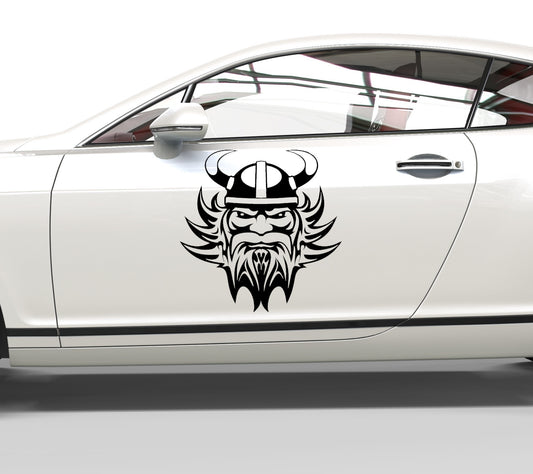 Autoaufkleber Wikinger mit Tribal