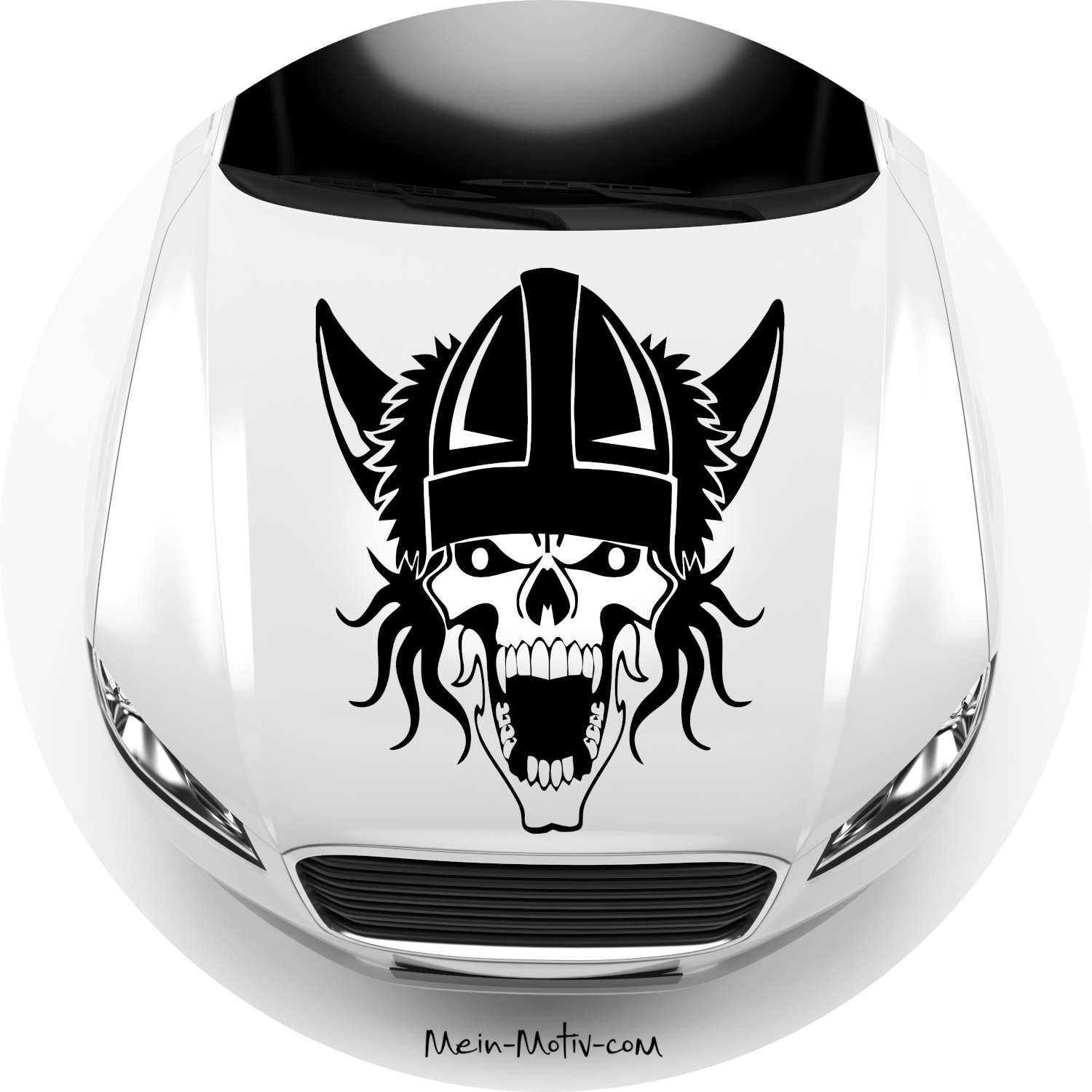 Autoaufkleber Wikinger Totenkopf