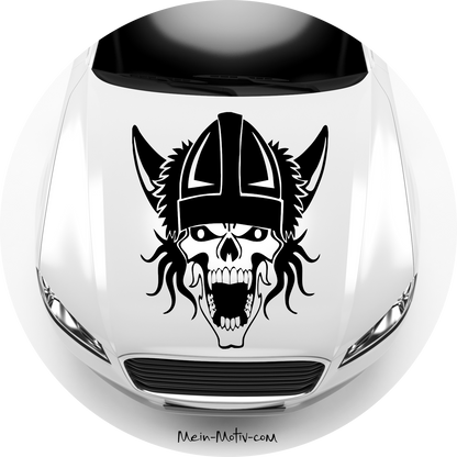 Autoaufkleber Wikinger Totenkopf