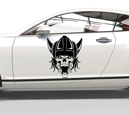 Autoaufkleber Wikinger Totenkopf