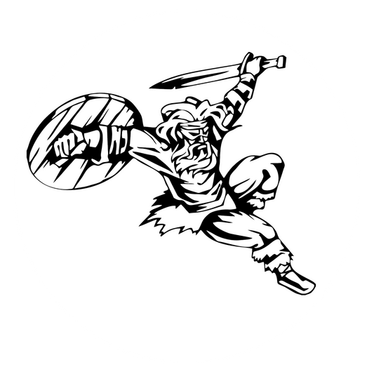 Wandtattoo Wikinger springend