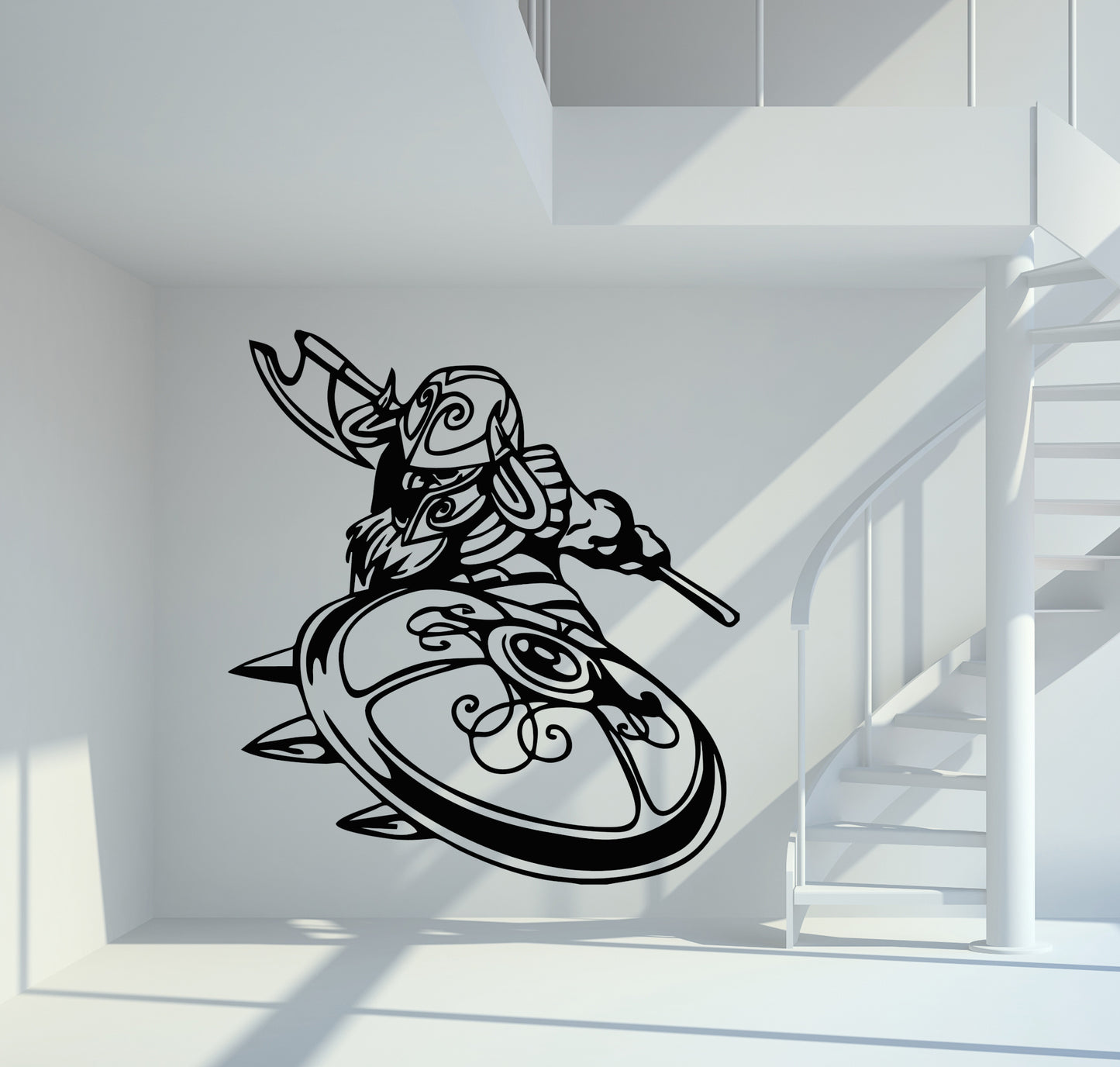 Wandtattoo Wikinger mit Schild und Axt